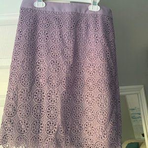 lavender mid length skirt